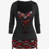 Pure Color Knitted Contrast Plaid Front Middle Burn Cover